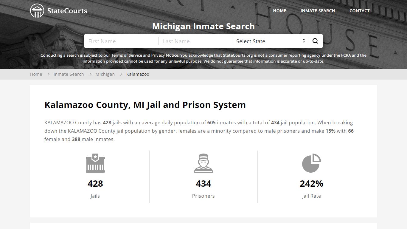 Kalamazoo County, MI Inmate Search - StateCourts