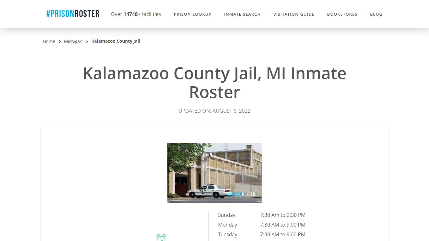 Kalamazoo County Jail, MI Inmate Roster